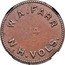USA 5 Cents (Civil War Sutler Token. W.A. Farr 14th New Hampshire Volunteers) W.A. FARR 14 N.H. VOLS. coin obverse