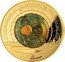 Samoa 50 Dollars 25th Anniversary of the Discovery of Nebra Sky Disk 2024 Proof 25TH ANNIVERSARY OF THE DISCOVERY OF THE NEBRA SKY DISK WORLD DOCUMENTARY HERITAGE 51º 17' 2" N 11º 31' 12 O 2024 coin reverse