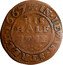 UK Halfpenny (London Robert Stanhopp) HIS HALF PENY IN.LEWIN.STREET.1667 coin obverse