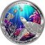 Niue One Dollar (Turquoise Coral Reefs) COLOURS OF AUSTRALIA TURQUOISE CORAL REEFS coin reverse