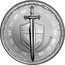 Niue Ten Dollars Sword of Truth. Of Righteousness in Place 2024 Proof OF RIGHTEOUSNESS IN PLACE רוח קודש FIVE TROY OUNCE .9999 FINE SILVER coin reverse