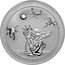 Niue Two Dollars (Grogu Playing) 1 OZ 999 FINE SILVER © & ™ LUCASFILM LTD. coin reverse