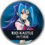 Niue Two Dollars (Yu-Gi-Oh! Rio Kastle) RIO CASTLE 神璃緒 coin reverse