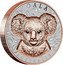 Niue Two Dollars (Native Impressions. Super Incused Koala) KOALA AUSTRALIA 1 OZ .999 FINE SILVER coin reverse